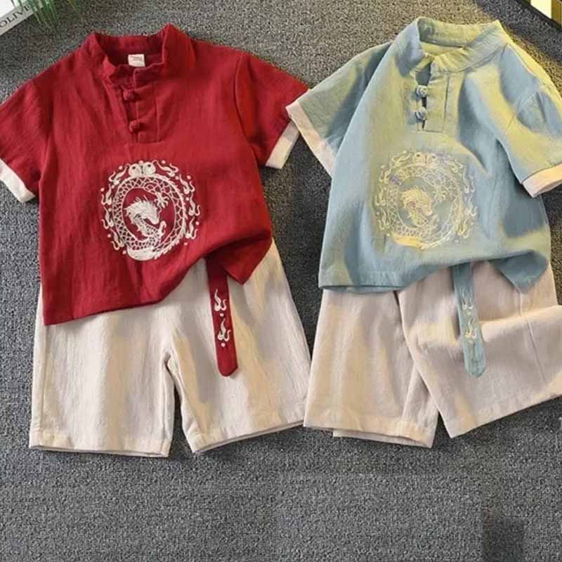Baby Clothing Sets Boy - Child Traditional Clothing Short Sleeves Shorts