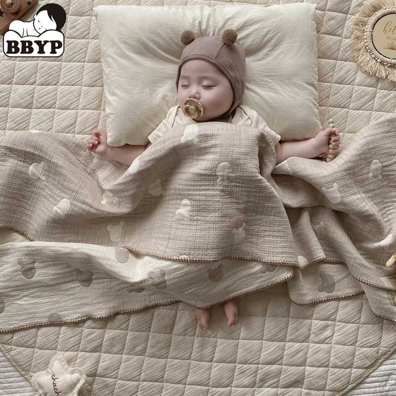 Muslin Swaddle Wrap - Newborn Baby Blanket Cartoon Baby Swaddling