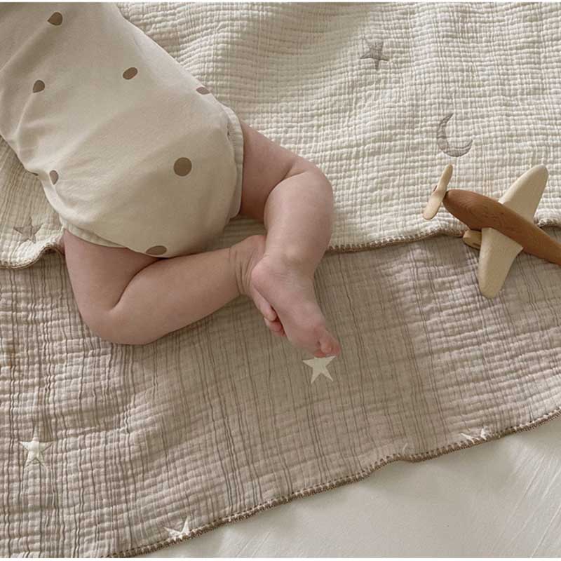 Newborn Baby Blanket Cartoon B - Muslin Swaddle Wrap ulasan dan harga