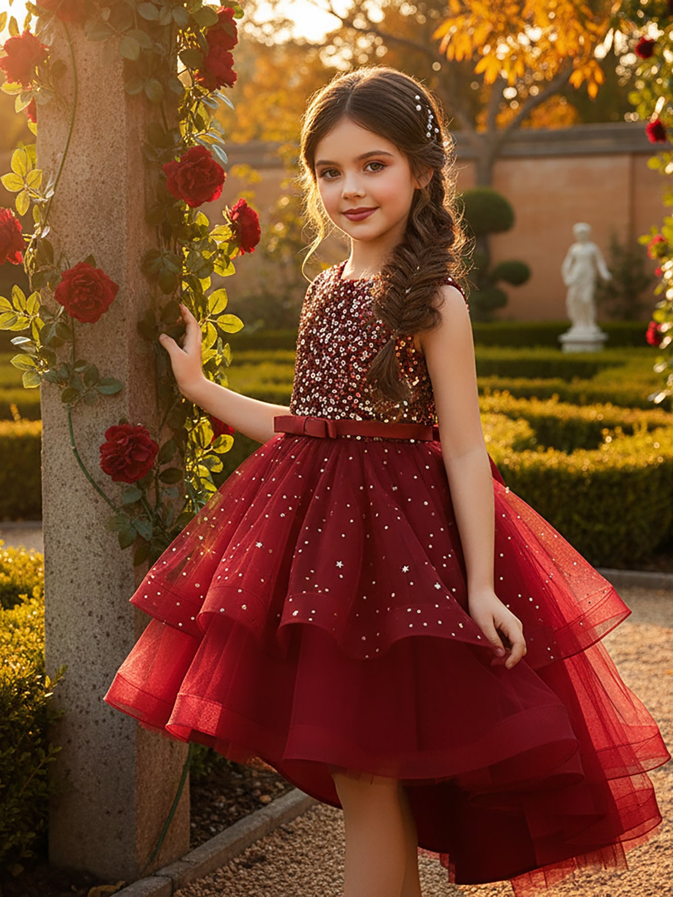 Baby Girl Princess Floral Sequ - Baby Clothing For Girls ulasan dan harga