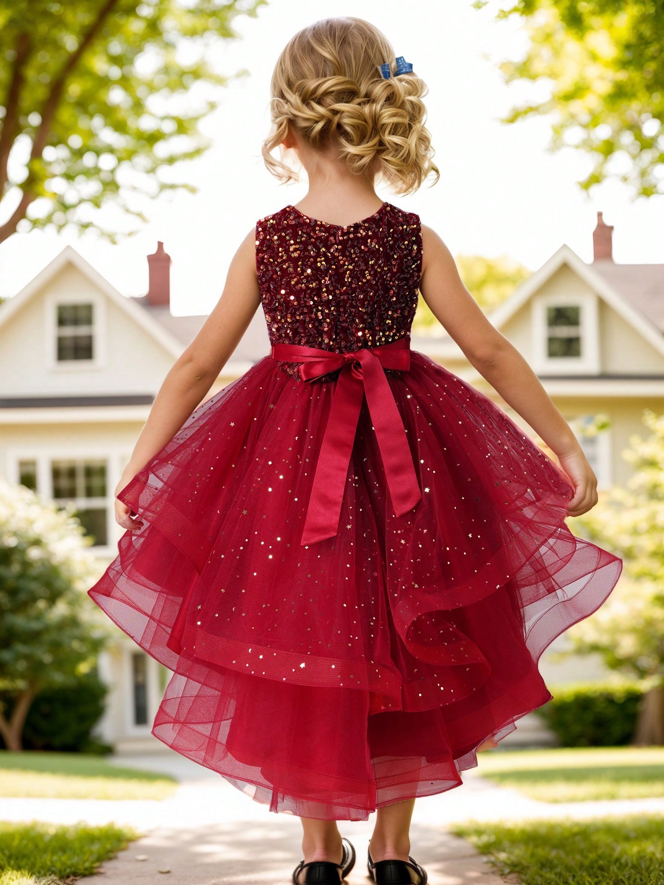 Baby Girl Princess Floral Sequ - Baby Clothing For Girls ulasan dan harga