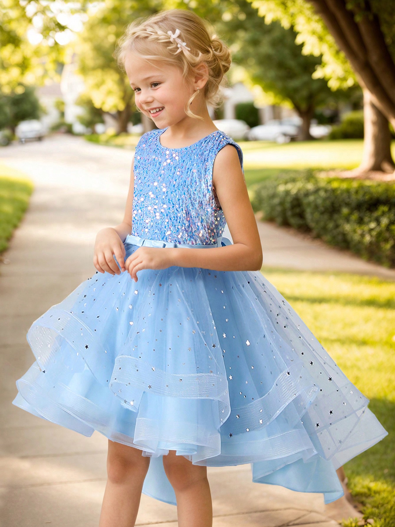 Baby Girl Princess Floral Sequ - Baby Clothing For Girls ulasan dan harga