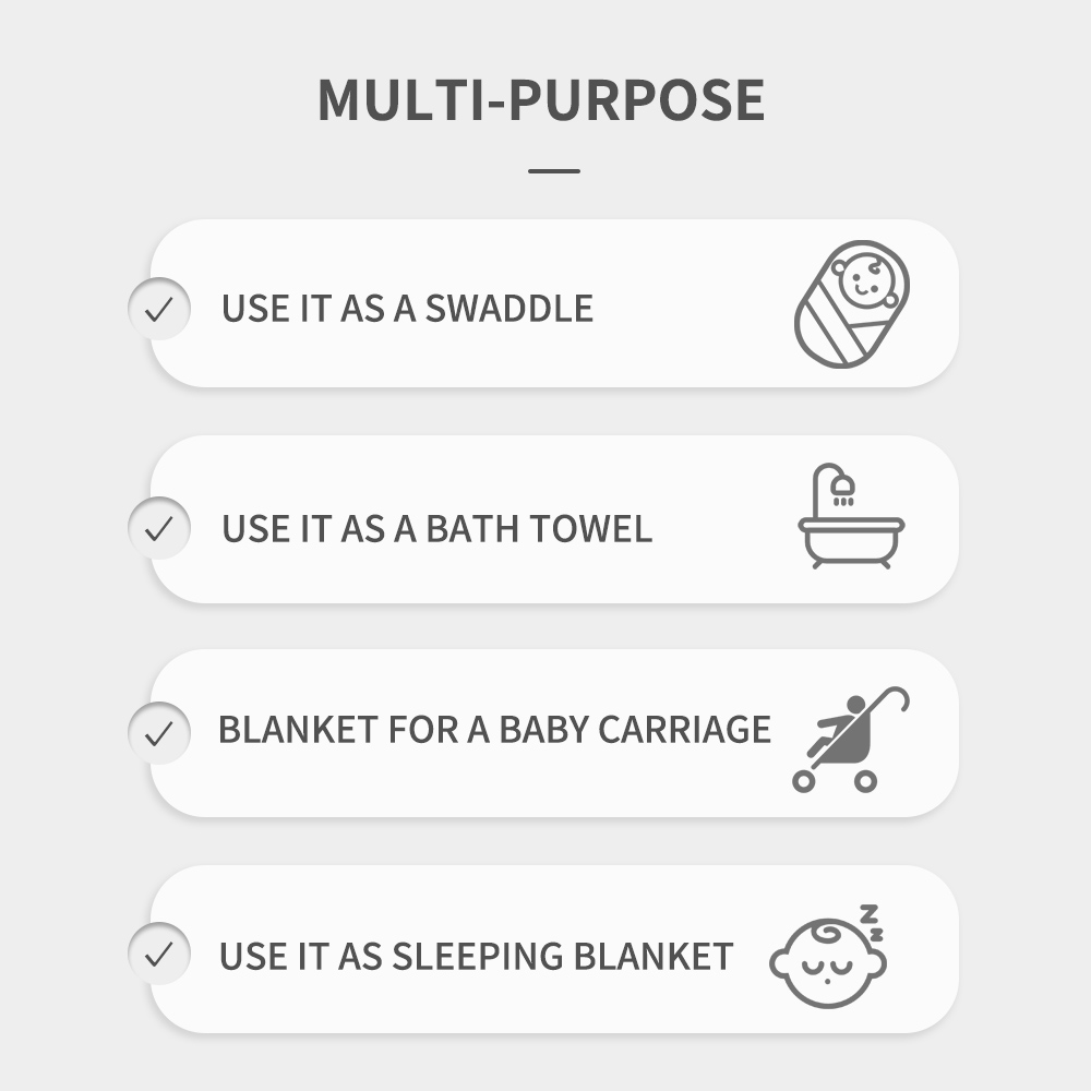 Happyflute 120x110cm Muslin Ba - Muslin Swaddle Wrap ulasan dan harga