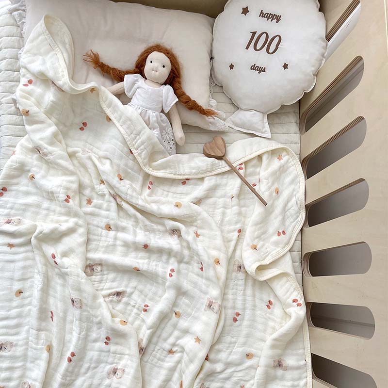 4Layers Bamboo Cotton Muslin B - Muslin Swaddle Wrap ulasan dan harga