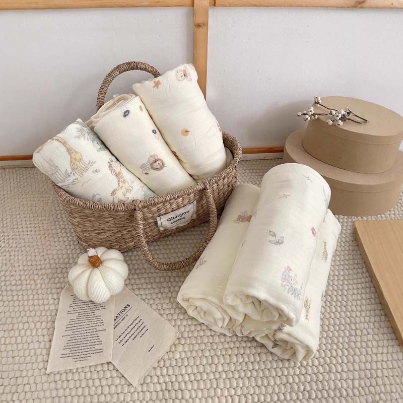 4Layers Bamboo Cotton Muslin B - Muslin Swaddle Wrap ulasan dan harga