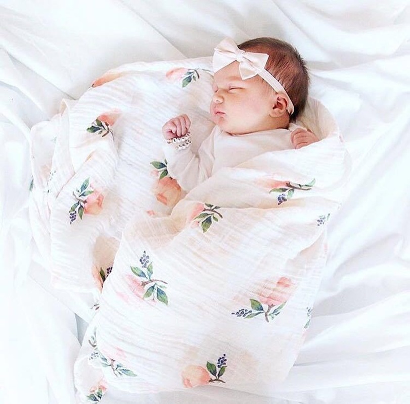 Rose 120x120cm 70% Bamboo 30%  - Muslin Swaddle Wrap ulasan dan harga