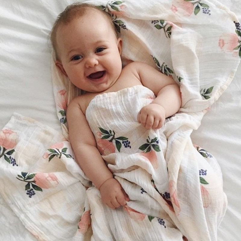 Rose 120x120cm 70% Bamboo 30%  - Muslin Swaddle Wrap ulasan dan harga
