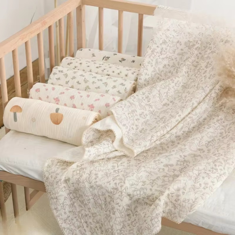 Soft Floral Muslin Baby Blanke - Muslin Swaddle Wrap ulasan dan harga